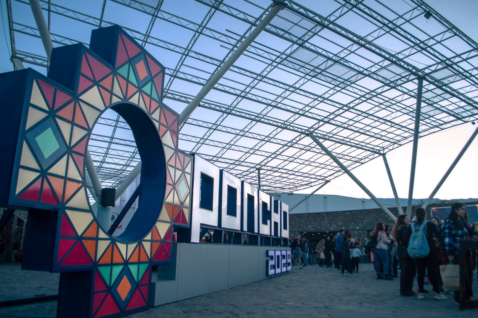 Large lettering on an exhibition display