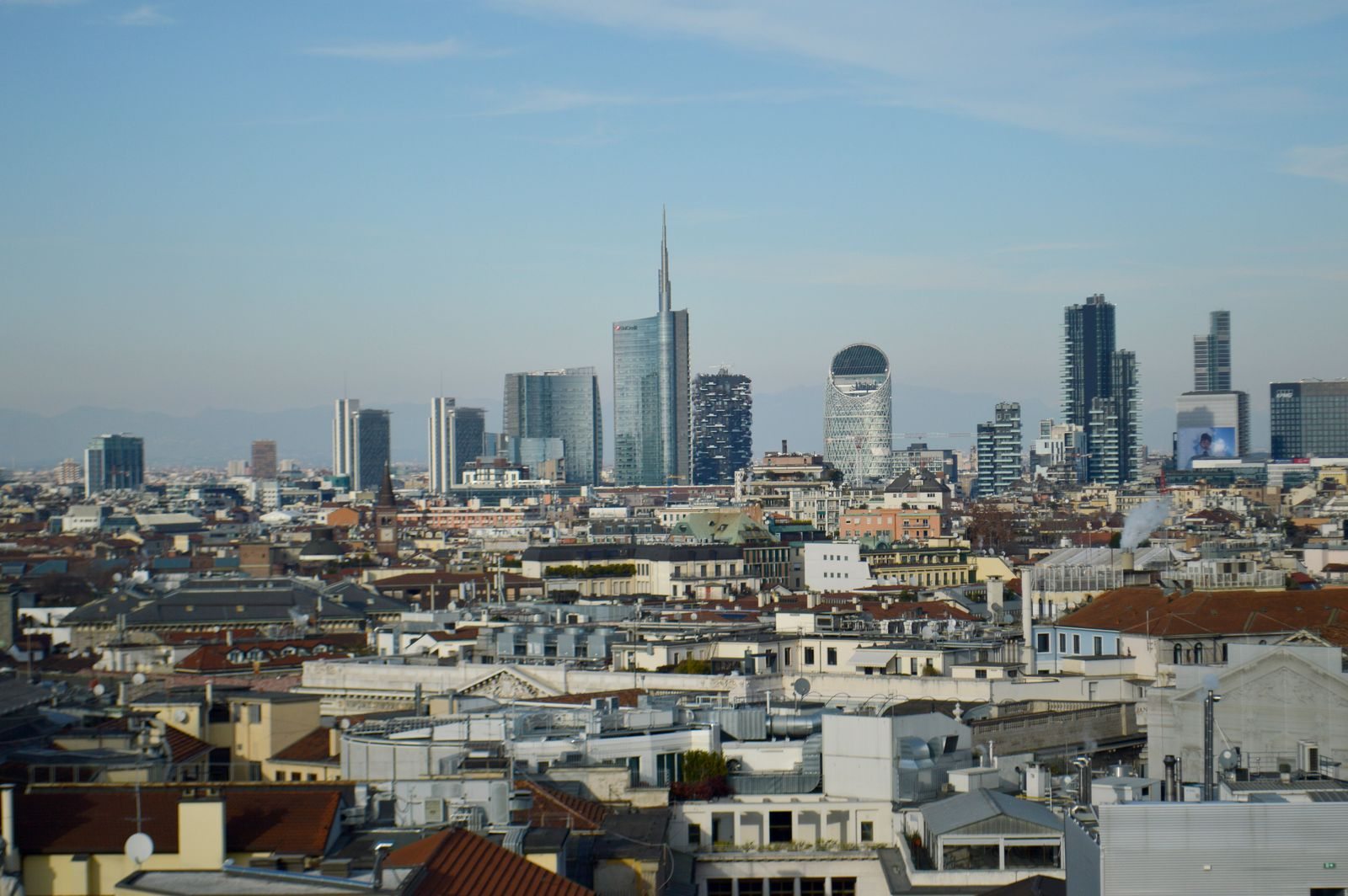 Milan skyline with modern high-rise buildings