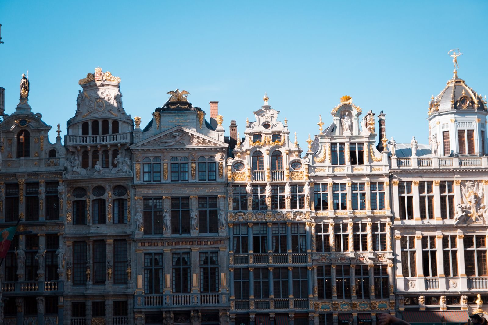 Historic facades on Brussels' Grand Place